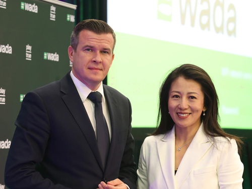 WADA Präsident Witold Banka und Vizepräsidentin Yang Yang