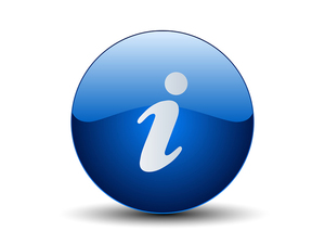 Grafik zeigt ein Info-Symbol (blauer Kreis mit weißem "i")
